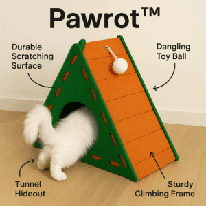 🥕 Pawrot™ The Cozy Carrot Cat House & Scratcher